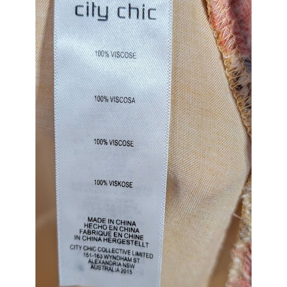 City Chic XL Boho Hi Lo Maxi Dress Festival Cottagecore Prairie Floral V Neck - Picture 14 of 15